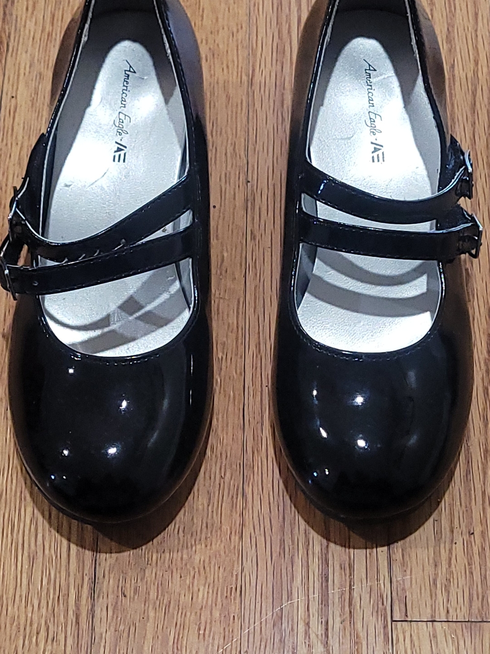 American Eagle Outfitters Girls' Black Patent Mary Jane Shoes